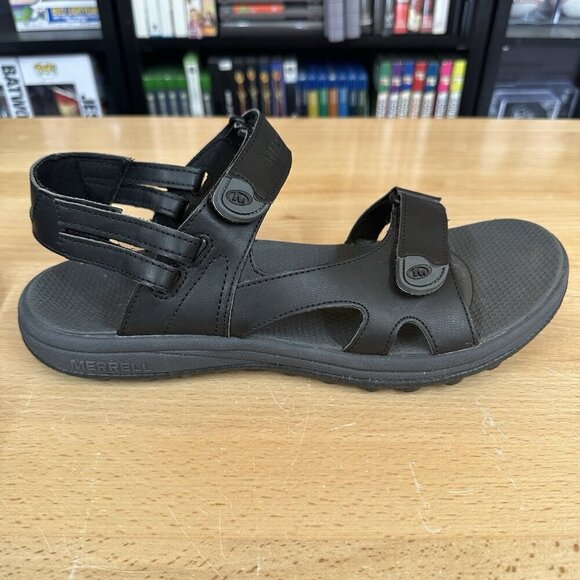 Merrell Sandals Performance Size 8 Hook And Loop Black - Picture 3 of 6